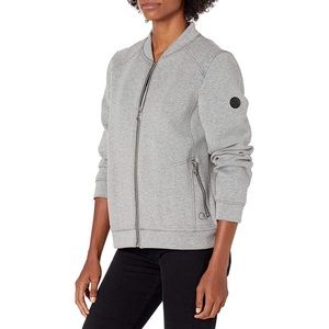 Women's Zip Front Scuba Bomber Jacket